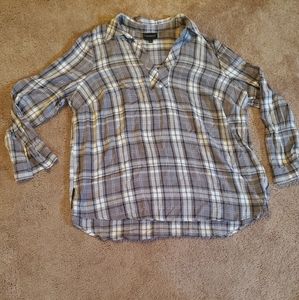 Lane Bryant plaid tunic size 18